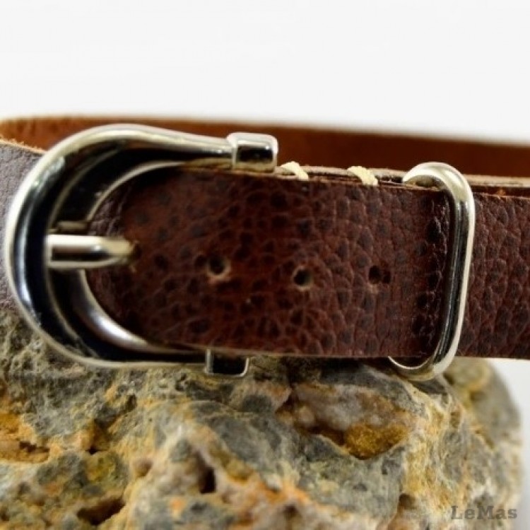 Military Saat Kayışı, Deri, Kahverengi