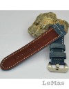 Leather Watch Strap, Handmade Blue Watch Band, Custom Strap