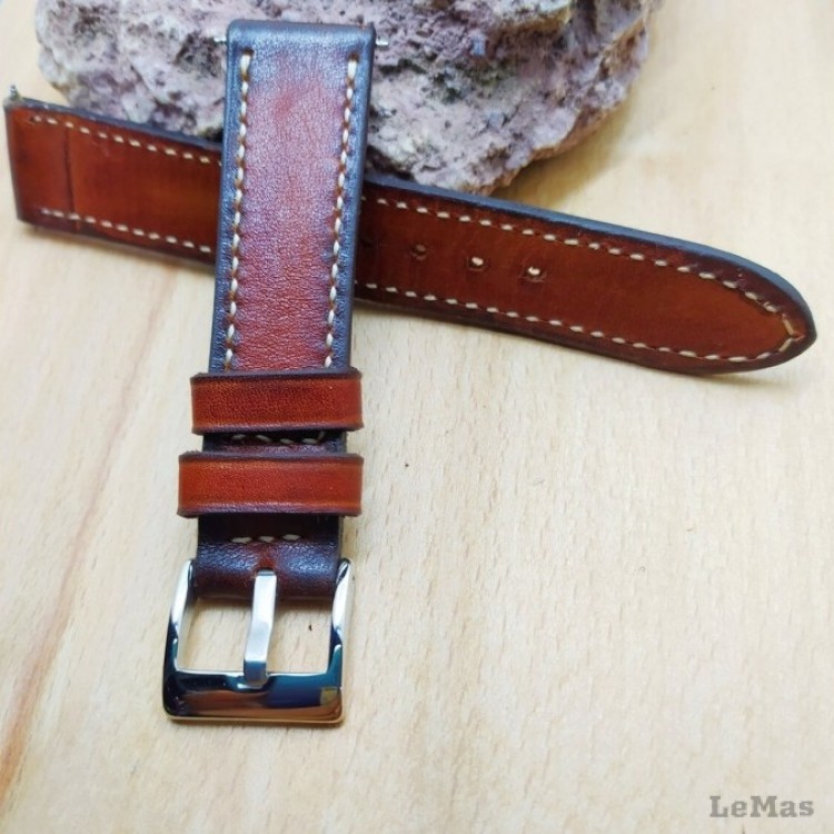 Vintage Brown Veg Tanned, Leather Watch Strap, 