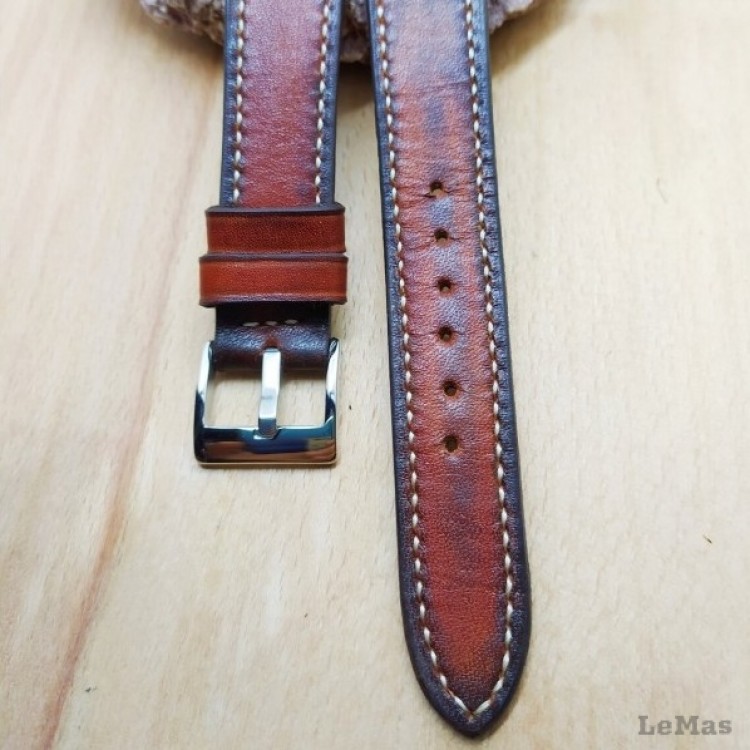 Vintage Brown Veg Tanned, Leather Watch Strap, 