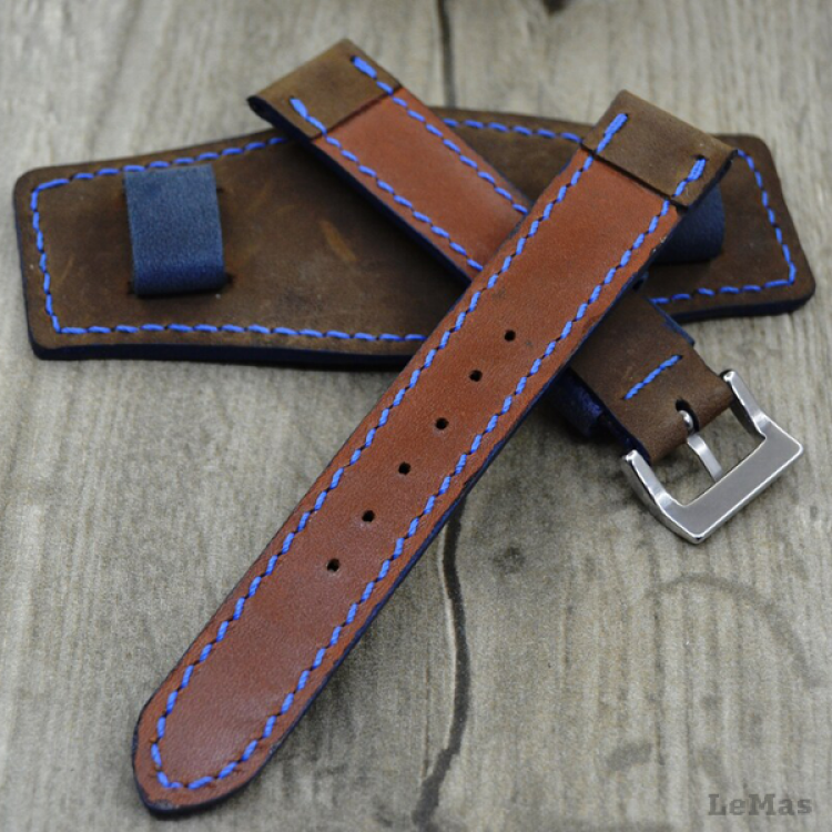 El Yapımı Crazy Mavi-Kahverengi