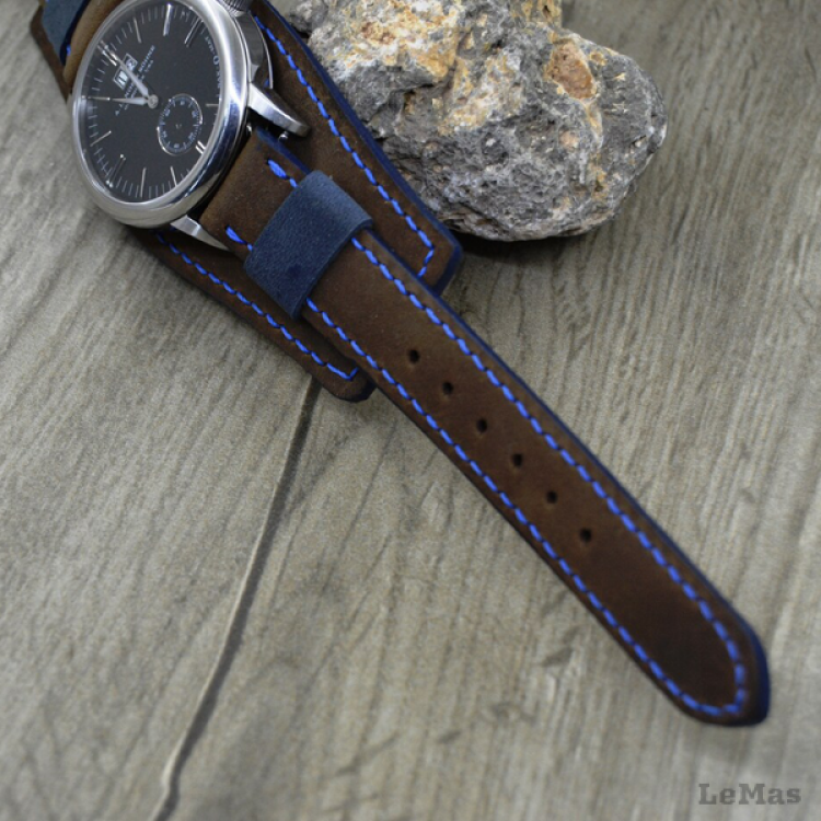 El Yapımı Crazy Mavi-Kahverengi