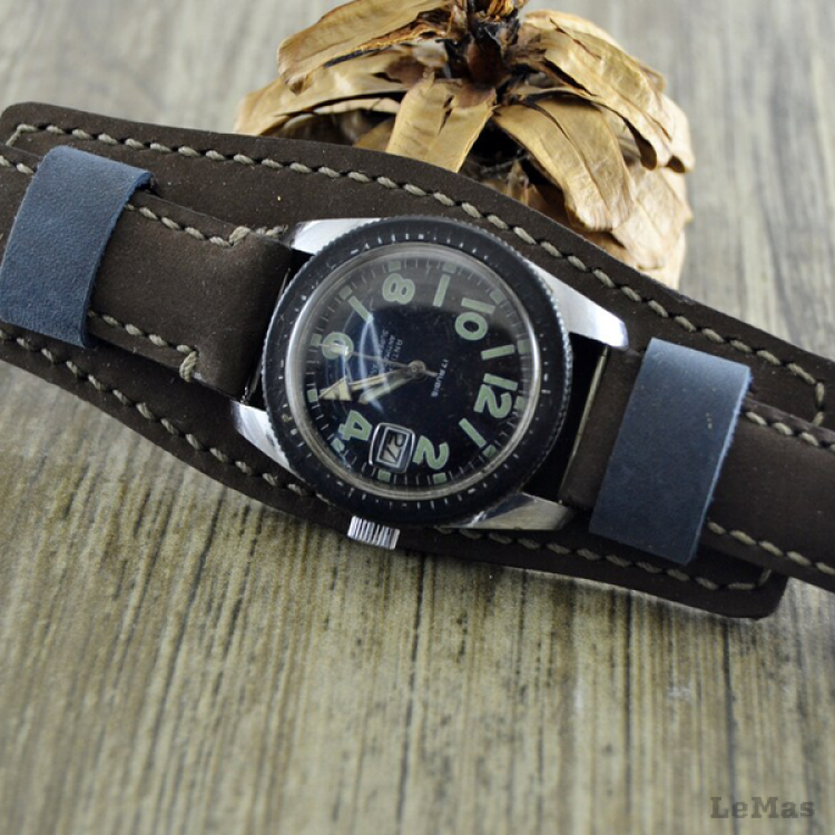 El Yapımı Crazy Mavi-Kahverengi