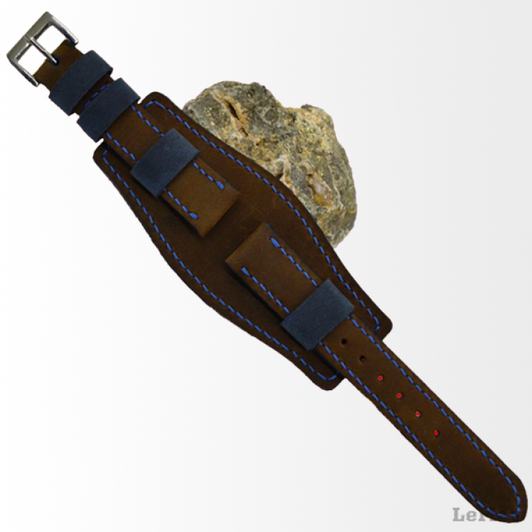 El Yapımı Crazy Mavi-Kahverengi