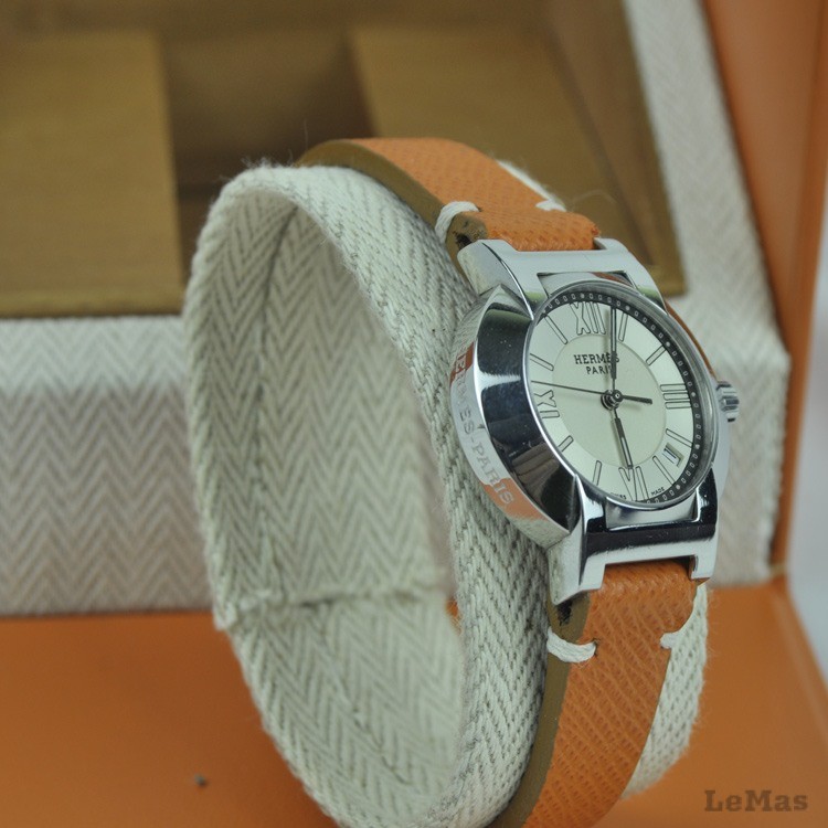 Turuncu Deri Saat Kayışı