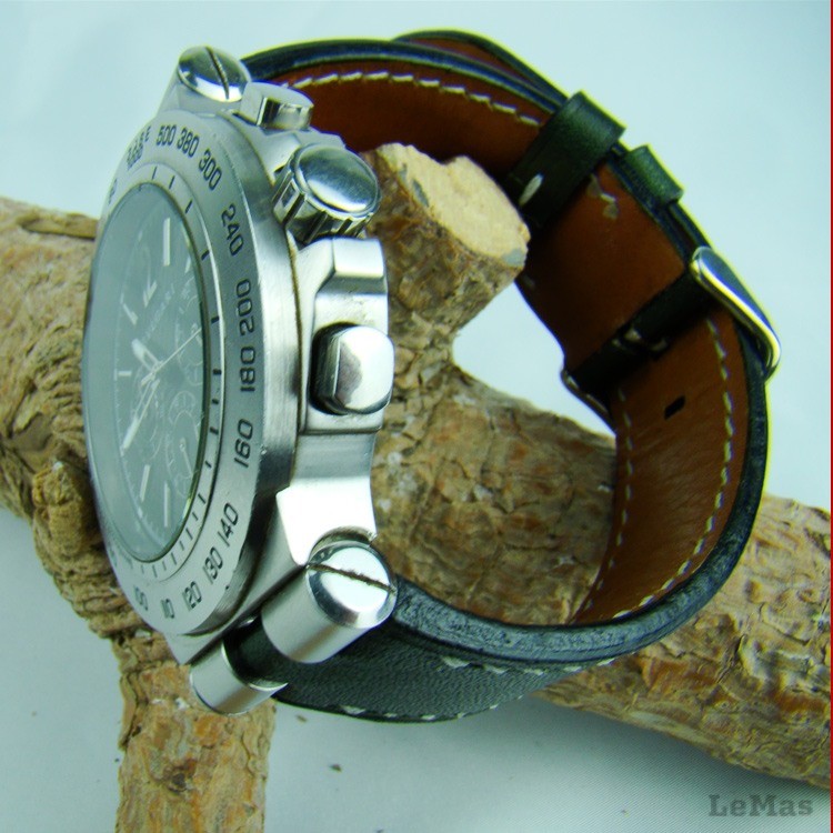 Veg Tanned Green Leather Watch Strap