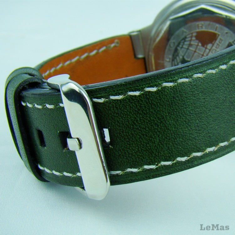 Vegetal  Yeşil Deri Saat Kayışı