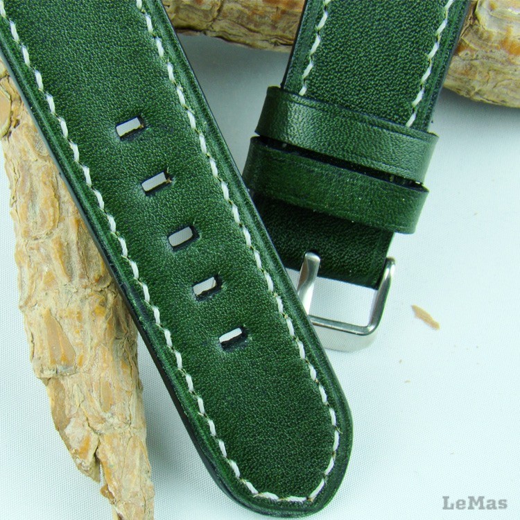 Vegetal  Yeşil Deri Saat Kayışı