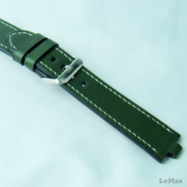 Vegetal  Yeşil Deri Saat Kayışı
