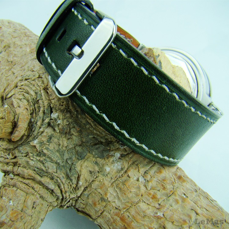 Vegetal  Yeşil Deri Saat Kayışı
