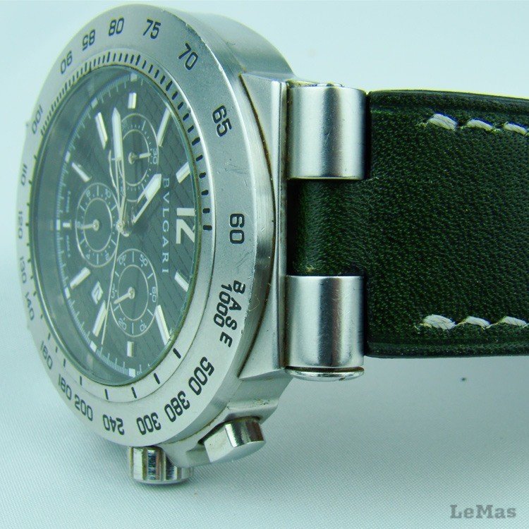 Vegetal  Yeşil Deri Saat Kayışı