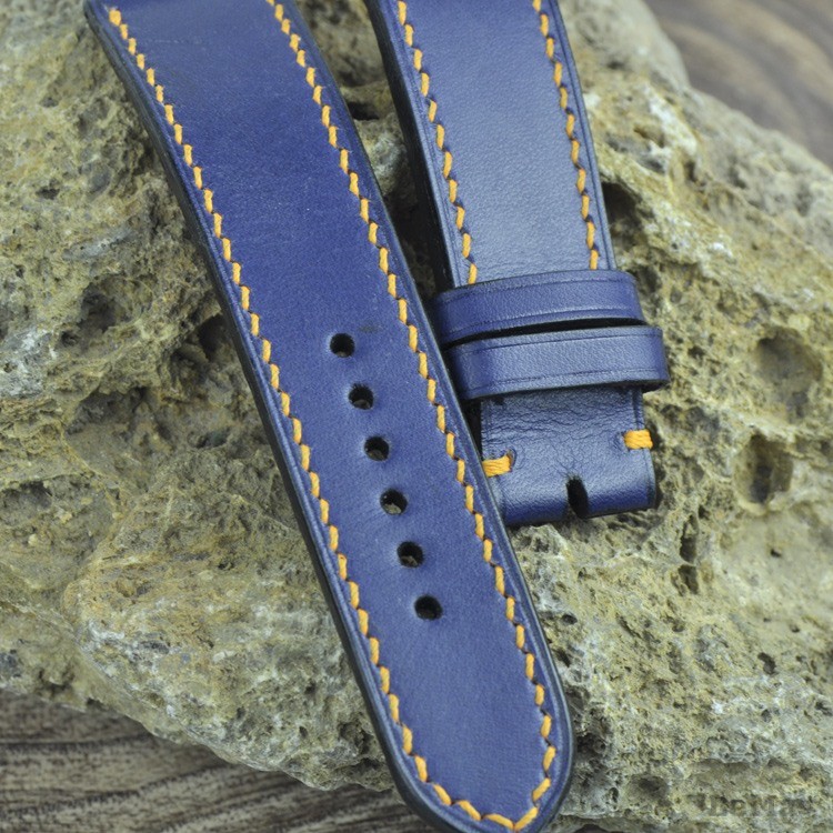 Vegetal  Lacivert Deri Saat Kayışı