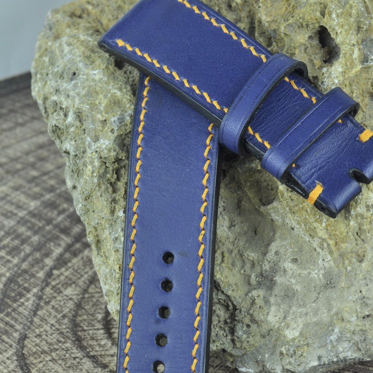 Vegetal  Lacivert Deri Saat Kayışı