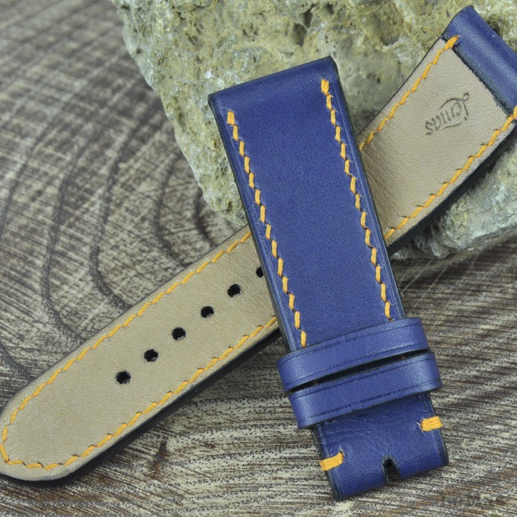 Vegetal  Lacivert Deri Saat Kayışı