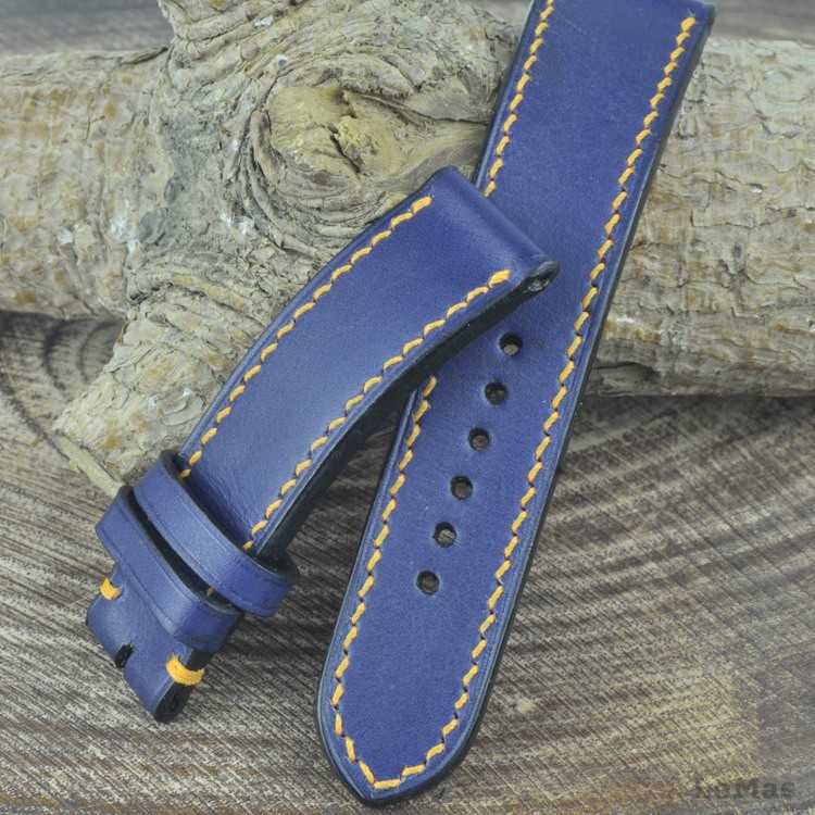 Vegetal  Lacivert Deri Saat Kayışı