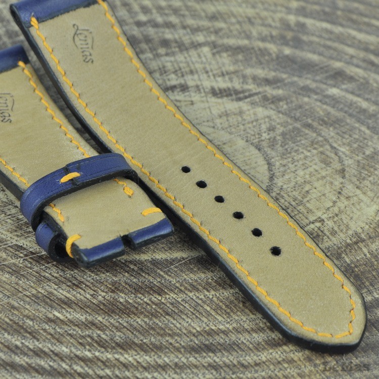 Vegetal  Lacivert Deri Saat Kayışı