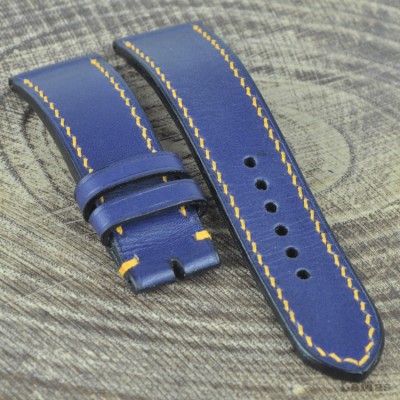 Veg Tanned Navy Blue Leather Watch Strap