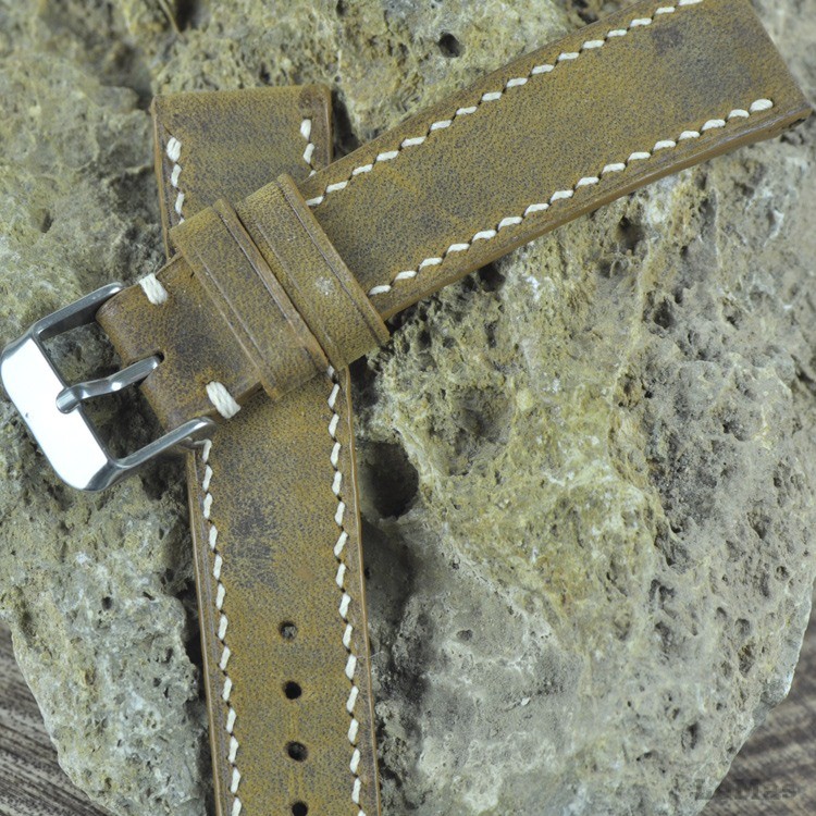 Kahve Deri Saat Kayışı