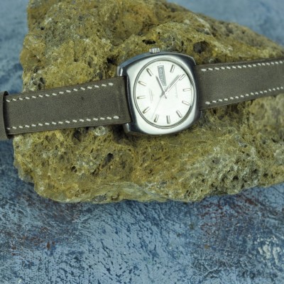 Vintage Grey Crazy, Leather Watch Strap