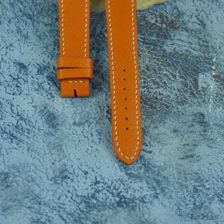 El Yapımı Deri Turuncu Kayış