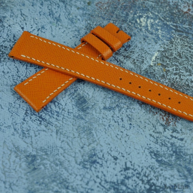 El Yapımı Deri Turuncu Kayış