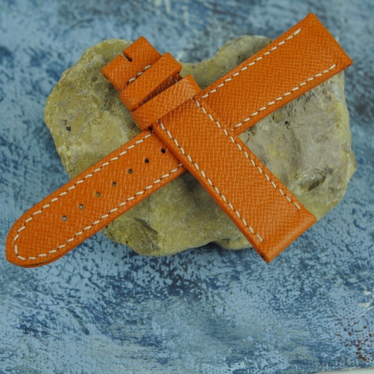 El Yapımı Deri Turuncu Kayış